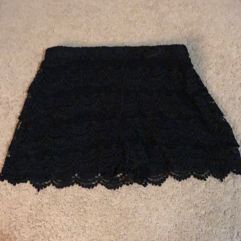 Black lace shorts by Zara. Size M